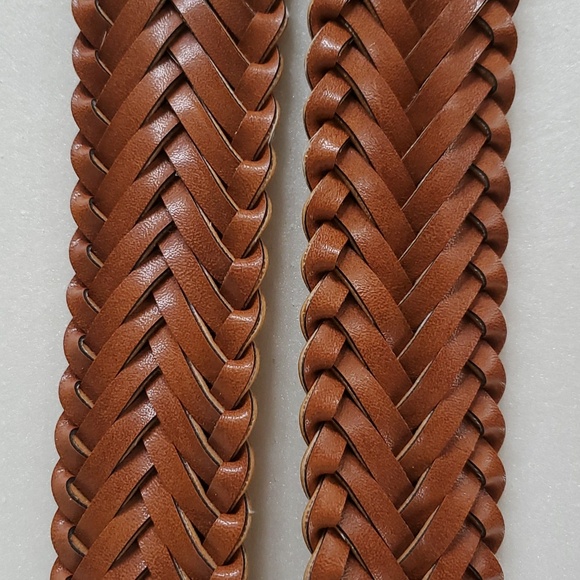 Braided Leather Belt Size 26/28 Leather Cognac Belt main image 7